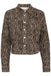 Kaffe Leondra Long Sleeved- Denim Shirt- Feather Grey/Black Animal Print