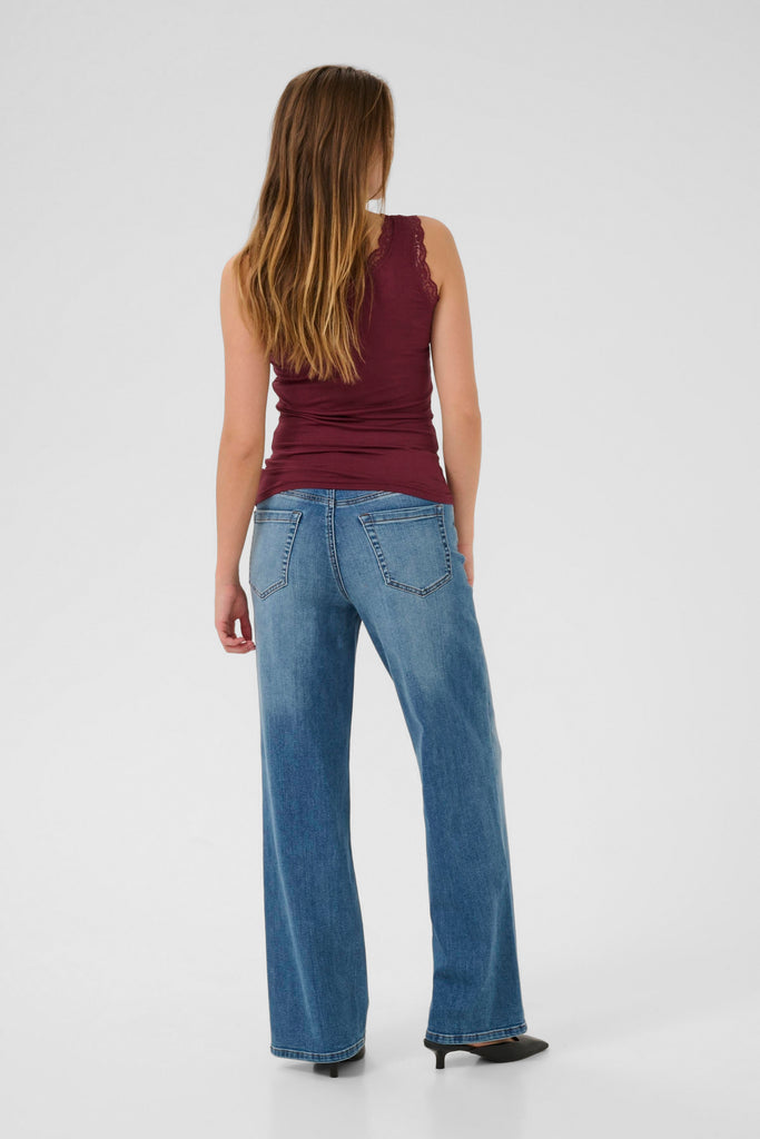 Kaffe Omi Slim Fit Top- Fudge