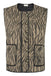 Kaffe Kayla Warm Waistcoat- Feather Gray / Black Animal Print.