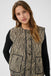 Kaffe Kayla Warm Waistcoat- Feather Gray / Black Animal Print.