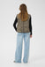 Kaffe Kayla Warm Waistcoat- Feather Gray / Black Animal Print.