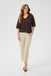 Kaffe Lourine V- Neck Pullover- Fudge