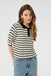 Kaffe Amalia Pullover- Chalk & Black Stripe