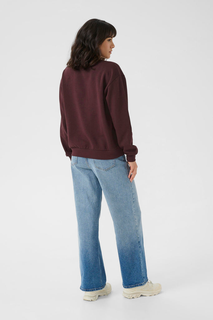 Kaffe Berta 'Bonjour' Sweatshirt- Fudge