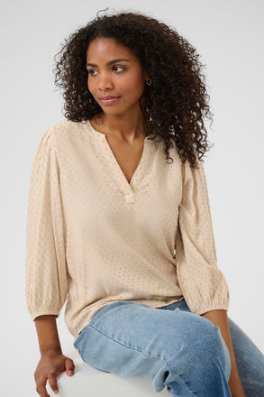 Kaffe Annika Blouse- Feather Gray