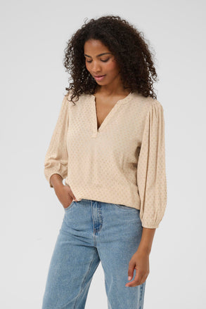 Kaffe Annika Blouse- Feather Gray