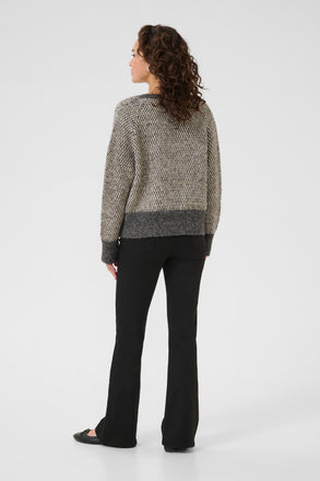 Kaffe Melinda Pullover- Dark Grey/ Feather Gray