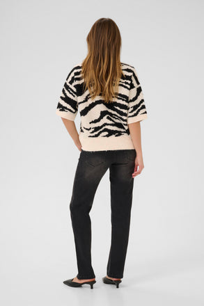 Kaffe Lexane Pullover - Turtledove/ Black