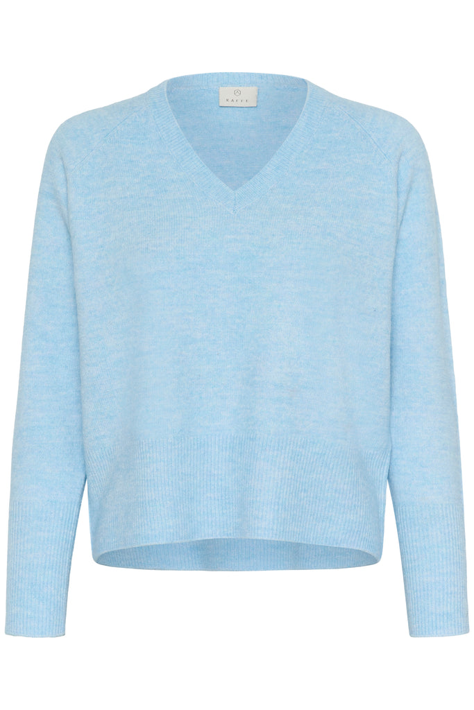 Kate Niel V Neck Pullover- Powder Blue