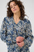 Kaffe Dahlia Blouse - Bering Sea/White