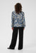 Kaffe Dahlia Blouse - Bering Sea/White