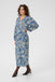 Kaffe Dahlia Dress - Berling Sea/White