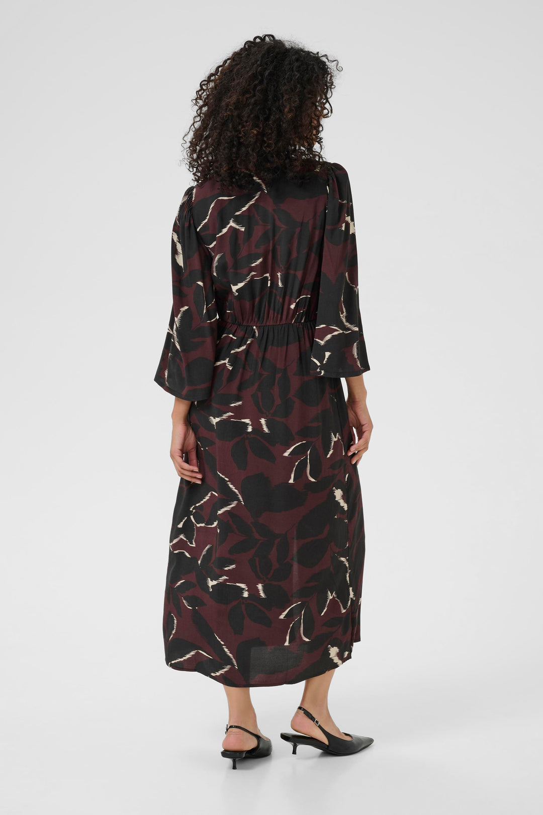 Kaffe Mille Dress - Windsor Wine/ Black Flower