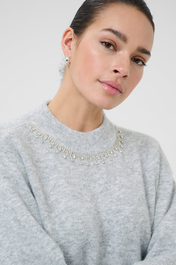 Kaffe Roxy Pullover - light grey melang