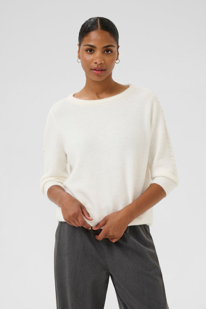 Kaffe Betty Pullover - Chalk