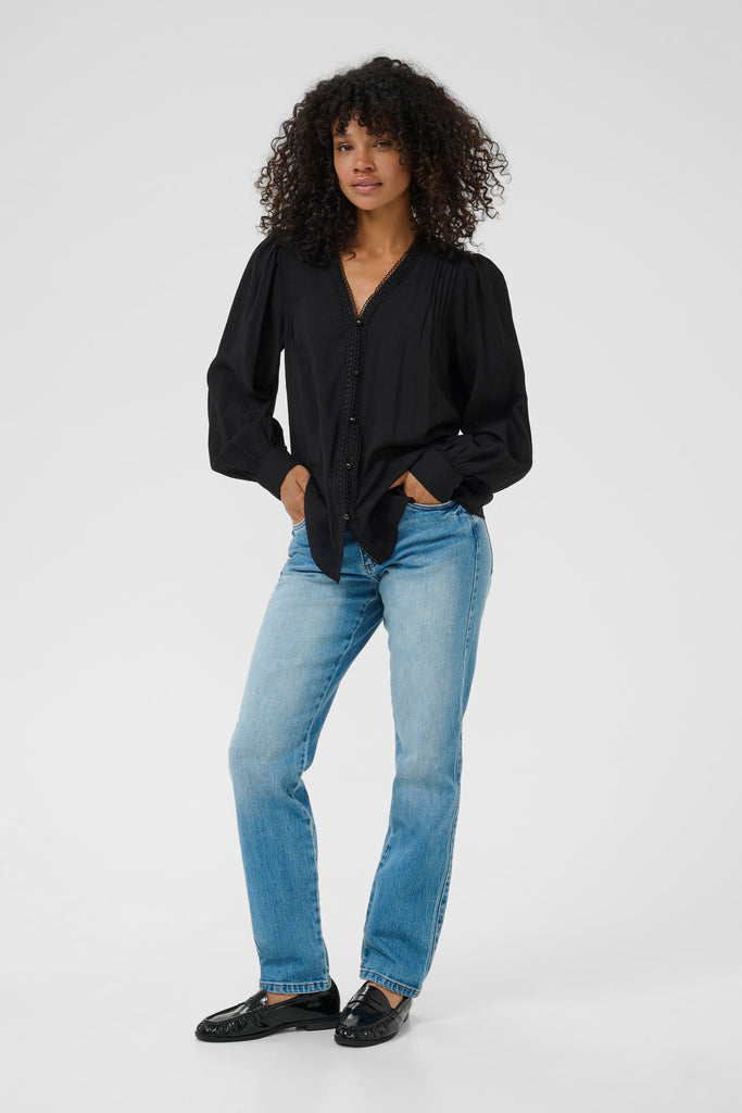 Kaffe Mirabel Blouse - Black Deep