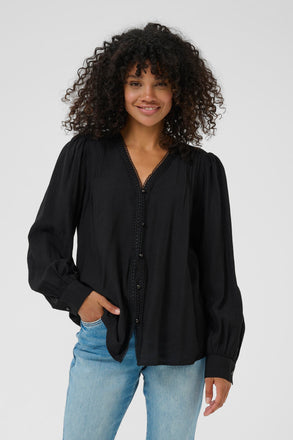 Kaffe Mirabel Blouse - Black Deep