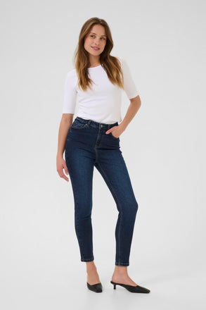 Kaffe Willow Slim Fit Jeans - Dark Blue Denim
