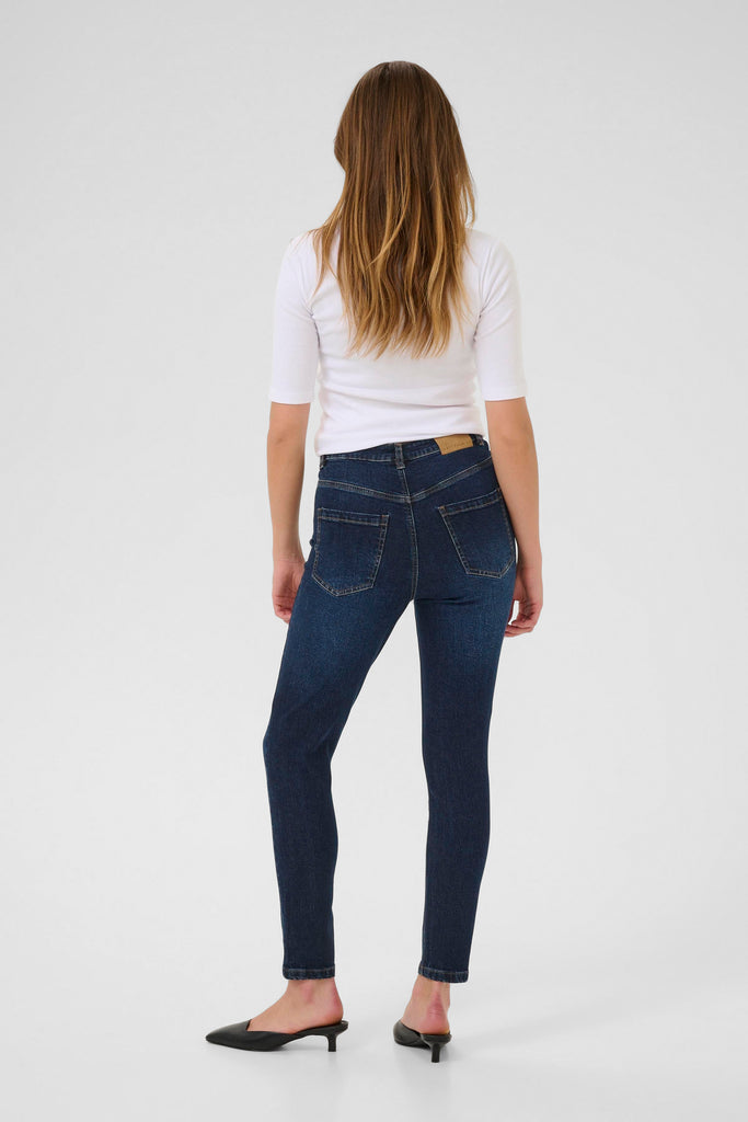 Kaffe Willow Slim Fit Jeans - Dark Blue Denim