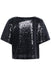 Kaffe Miranda Sequin Blouse - Deep Black
