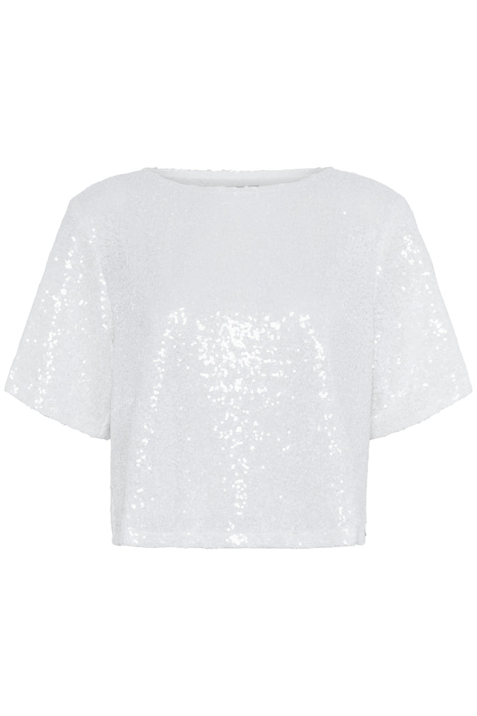 Kaffe Miranda Sequin Blouse - Chalk