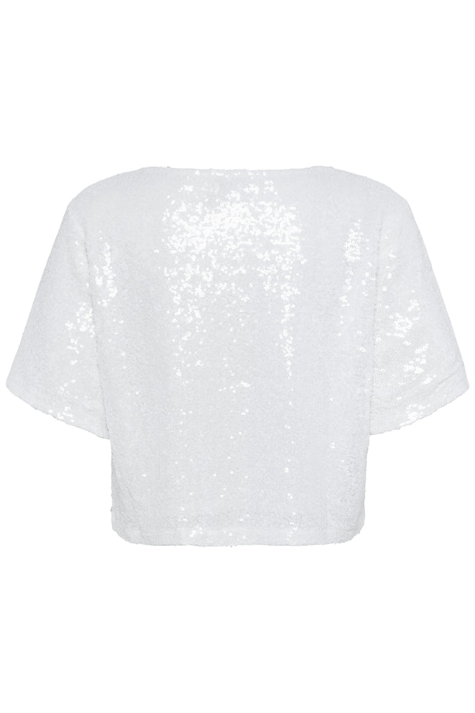Kaffe Miranda Sequin Blouse - Chalk