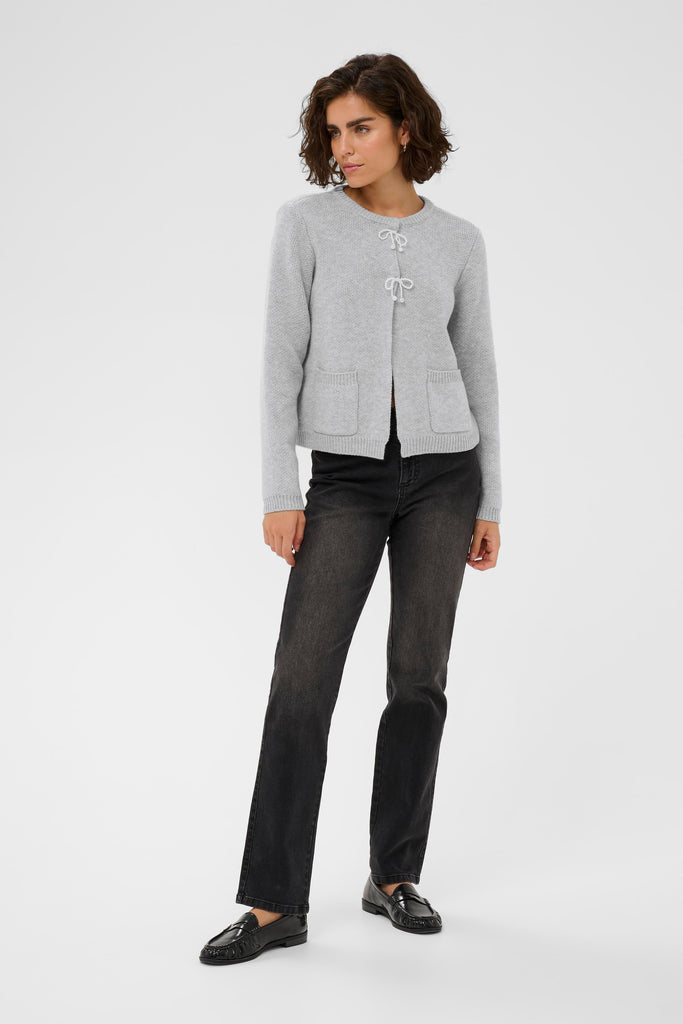Kate Bowie Cardigan- Grey Melange