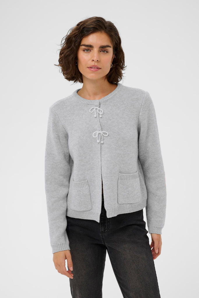 Kate Bowie Cardigan- Grey Melange