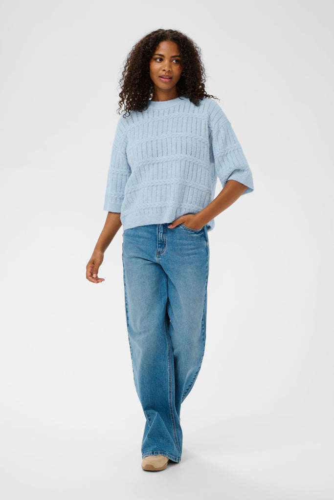 Kaffe KAmonia Pullover- Powder Blue Melange