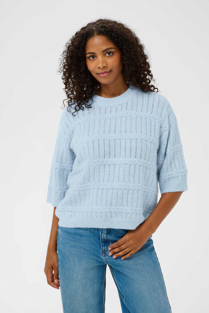 Kaffe KAmonia Pullover- Powder Blue Melange