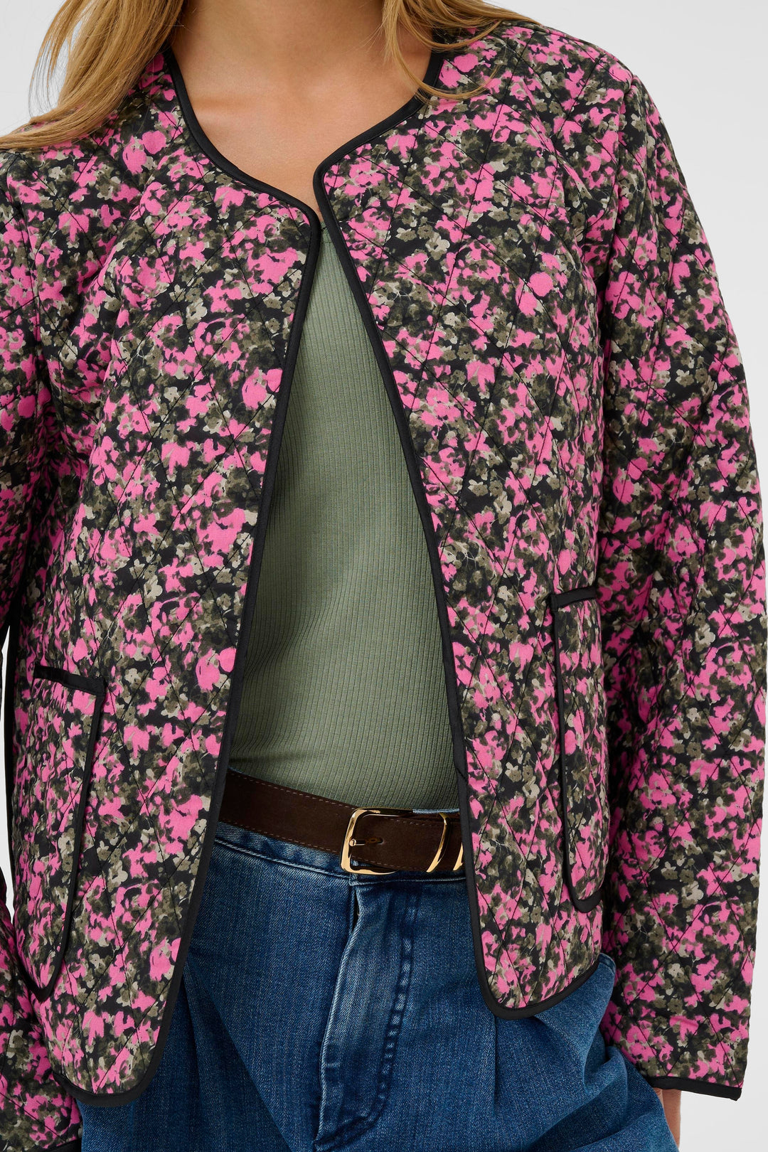 Kaffe KAnuria Jacket - Pink Black Graphi