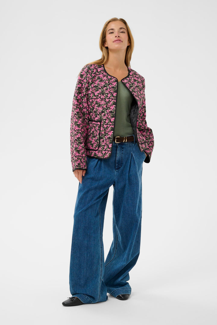 Kaffe KAnuria Jacket - Pink Black Graphi