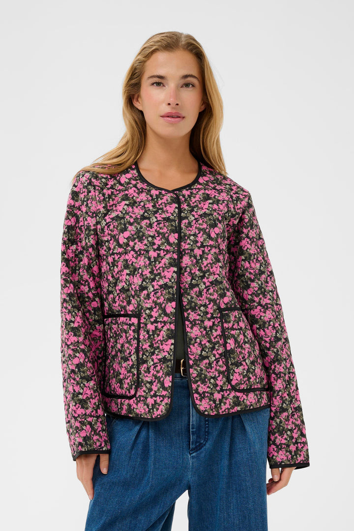 Kaffe KAnuria Jacket - Pink Black Graphi