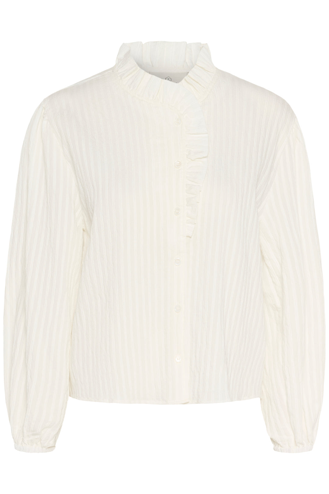 Kaffe KAsuma Frill Shirt - Chalk