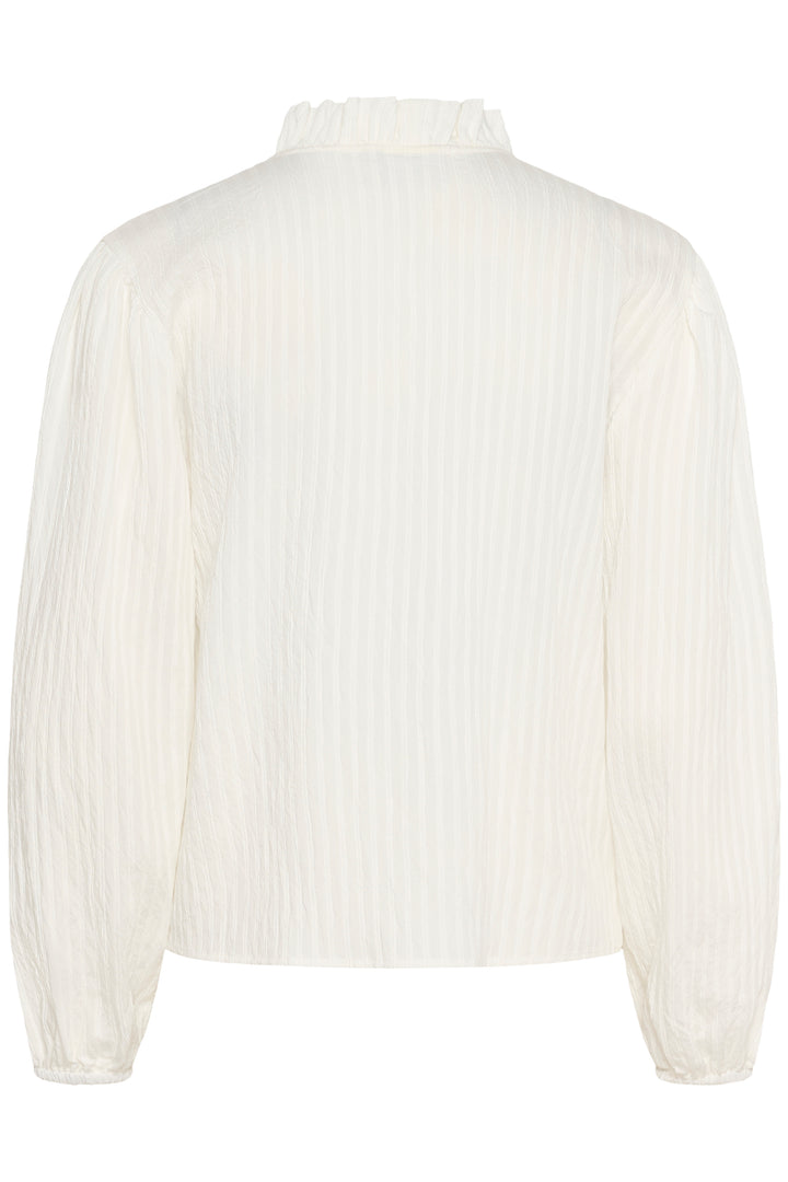 Kaffe KAsuma Frill Shirt - Chalk