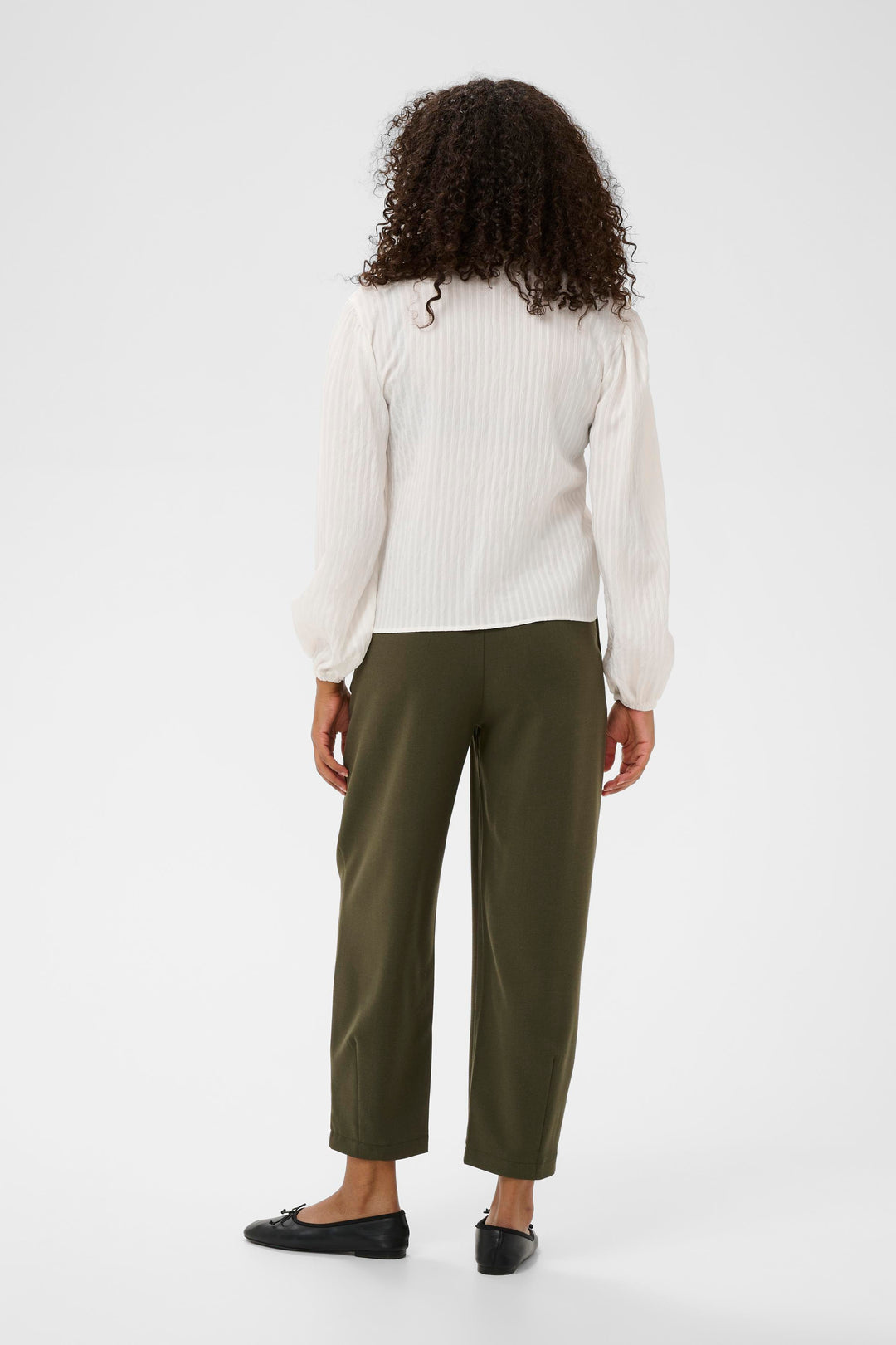 Kaffe KAsuma Frill Shirt - Chalk