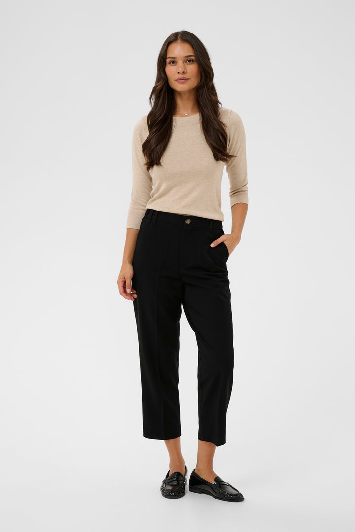 Kaffe KAheather Cropped Pants - Black Deep