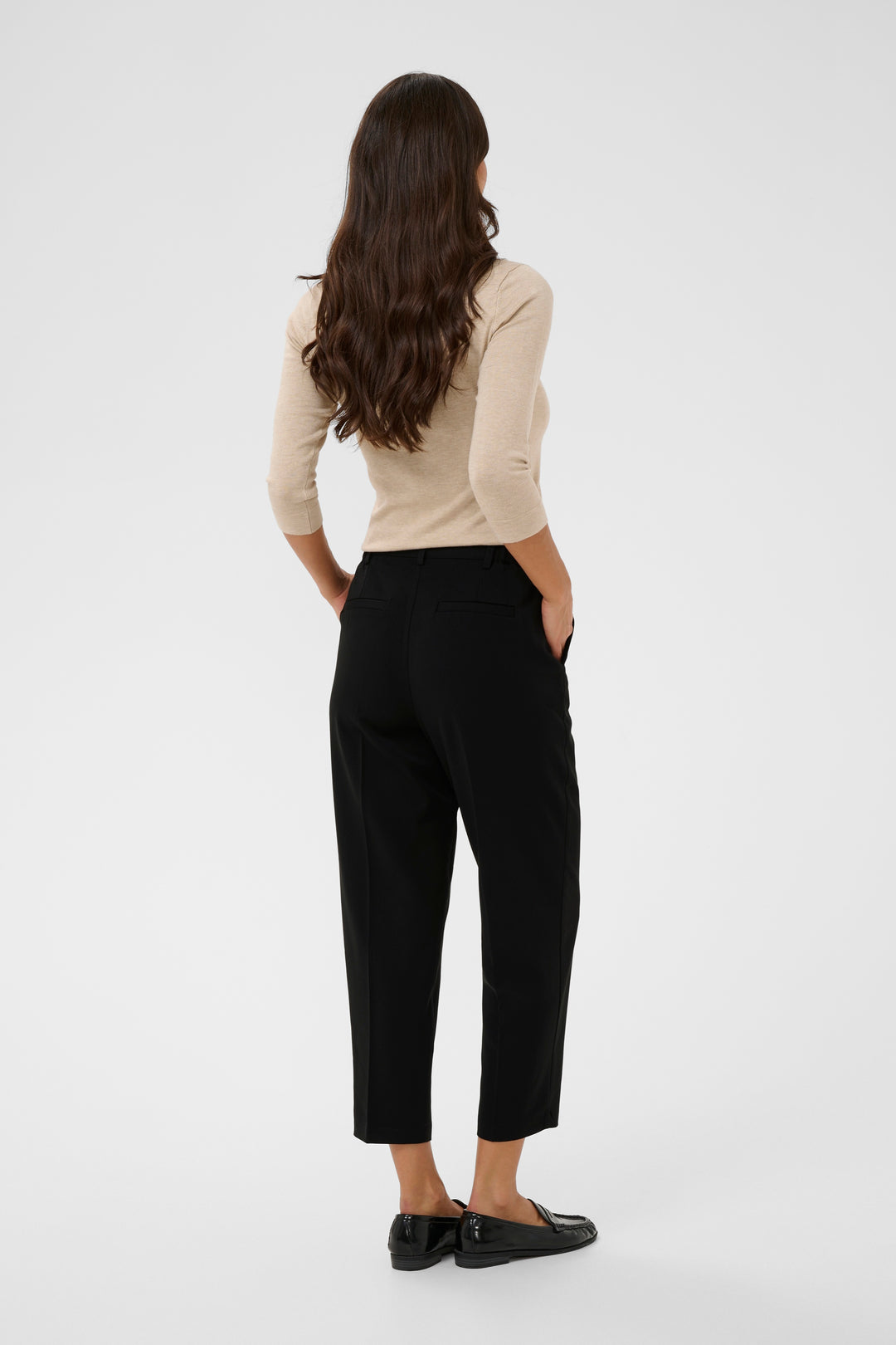 Kaffe KAheather Cropped Pants - Black Deep