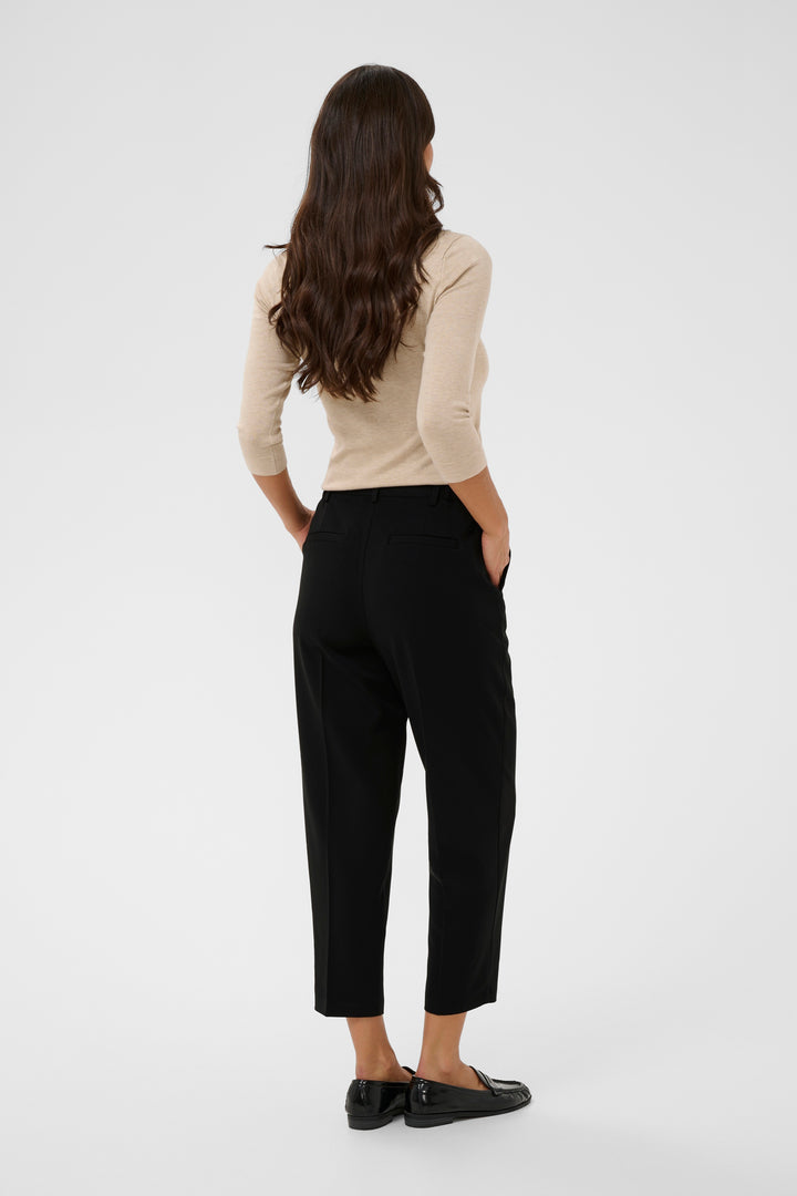 Kaffe KAheather Cropped Pants - Black Deep