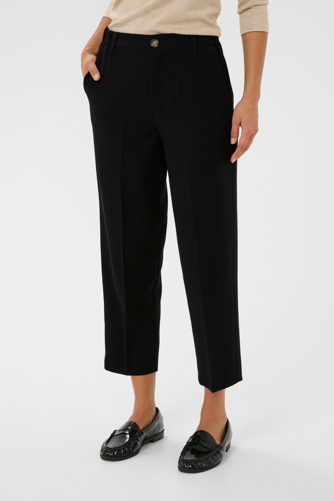 Kaffe KAheather Cropped Pants - Black Deep