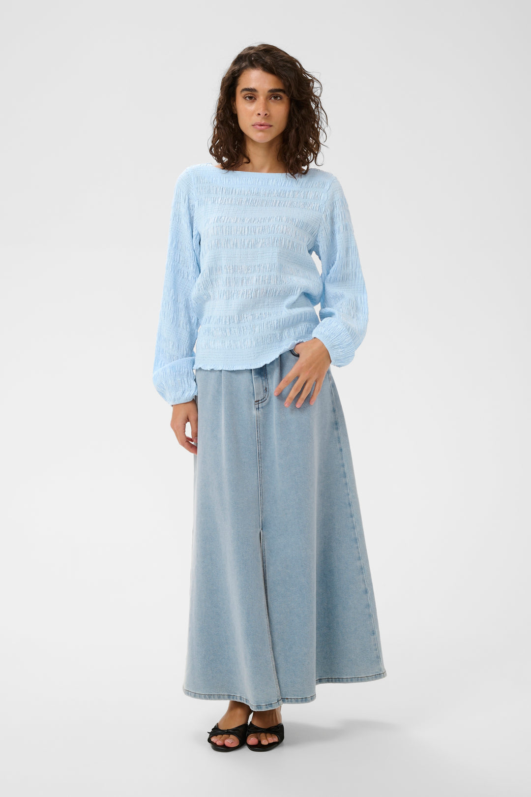 Kaffe Kourtney Blouse- Nantucket Breeze