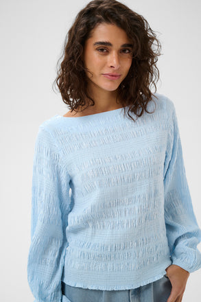 Kaffe Kourtney Blouse- Nantucket Breeze