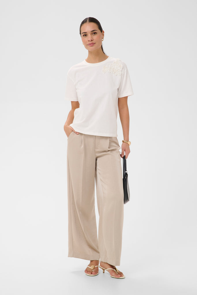 Kaffe Rosie T-Shirt- Chalk