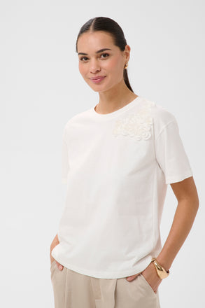 Kaffe Rosie T-Shirt- Chalk