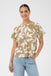 Kaffe Marlo Blouse-Oak Chalk Leaves