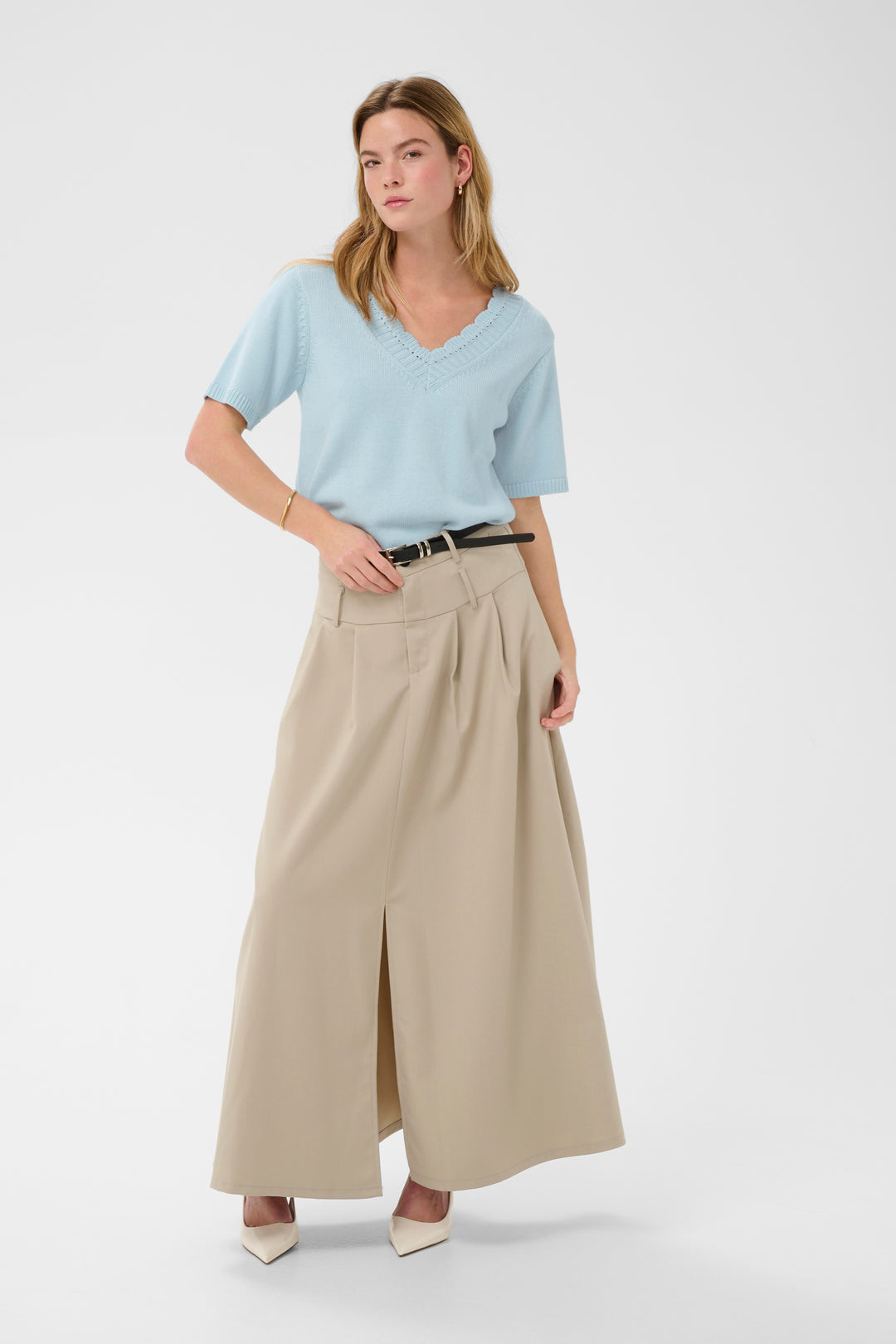 Kaffe Liliana Pullover- Nantucket Breeze