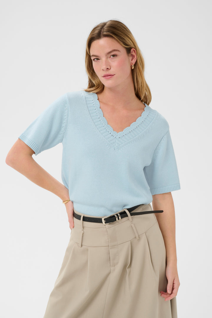 Kaffe Liliana Pullover- Nantucket Breeze