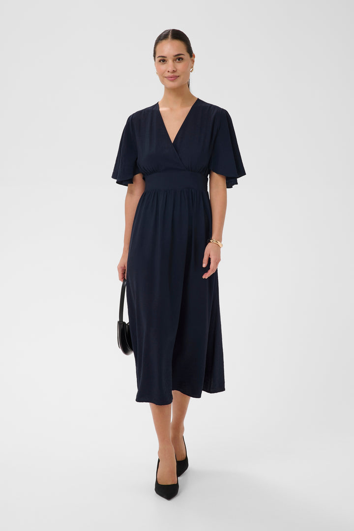 Kaffe Sirena long Dress - Midnight Marine