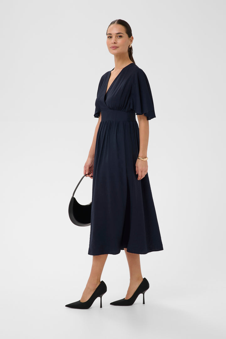 Kaffe Sirena long Dress - Midnight Marine