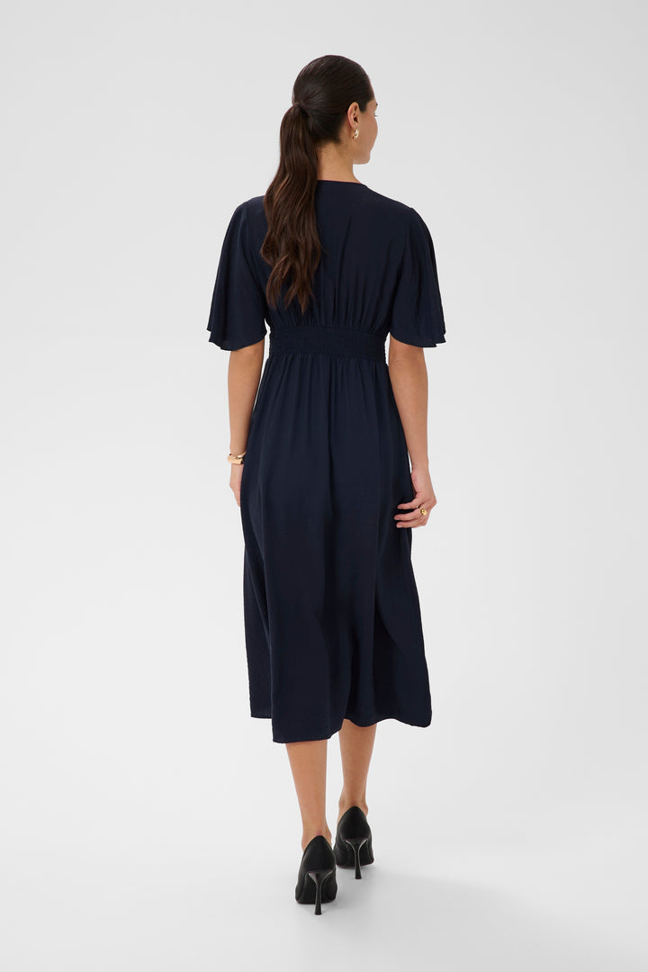 Kaffe Sirena long Dress - Midnight Marine